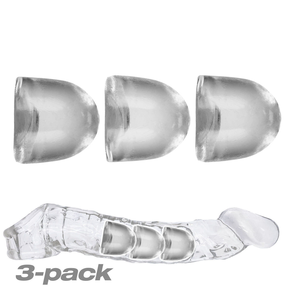 Cocksheath Adjustfit 3 Pack Bullet Inserts by Oxballs from LoveMart Co.