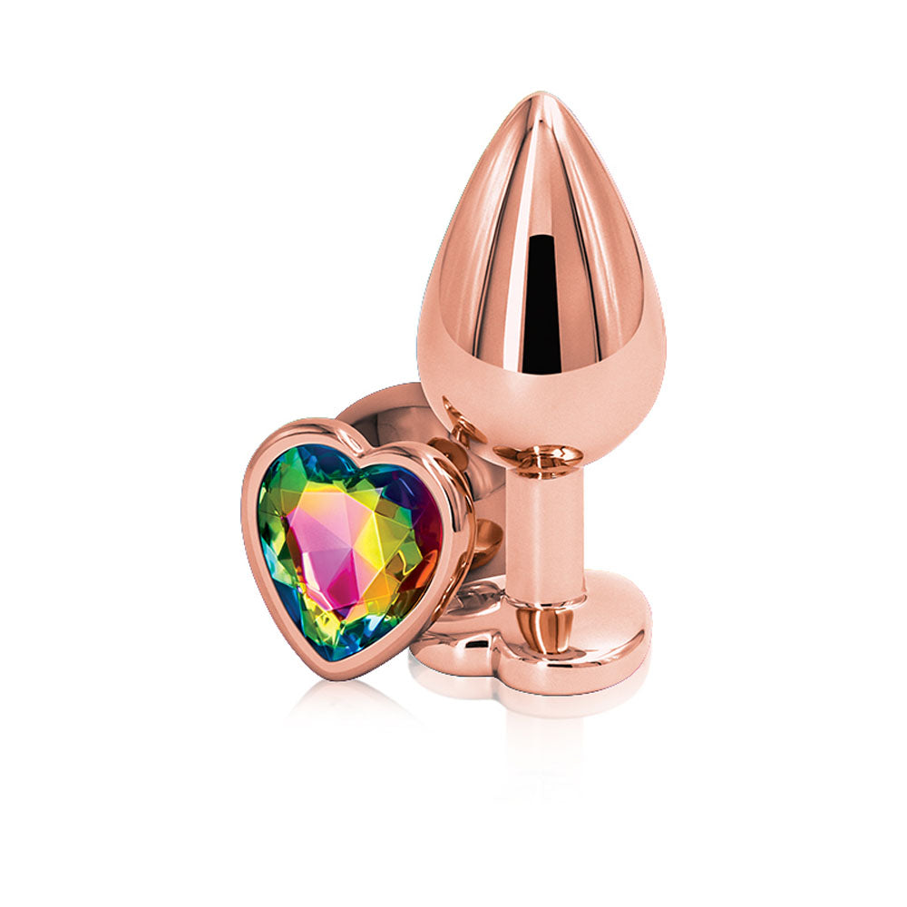 Rear Assets - Rose Gold Heart - Medium - Rainbow by nsnovelties from LoveMart Co.