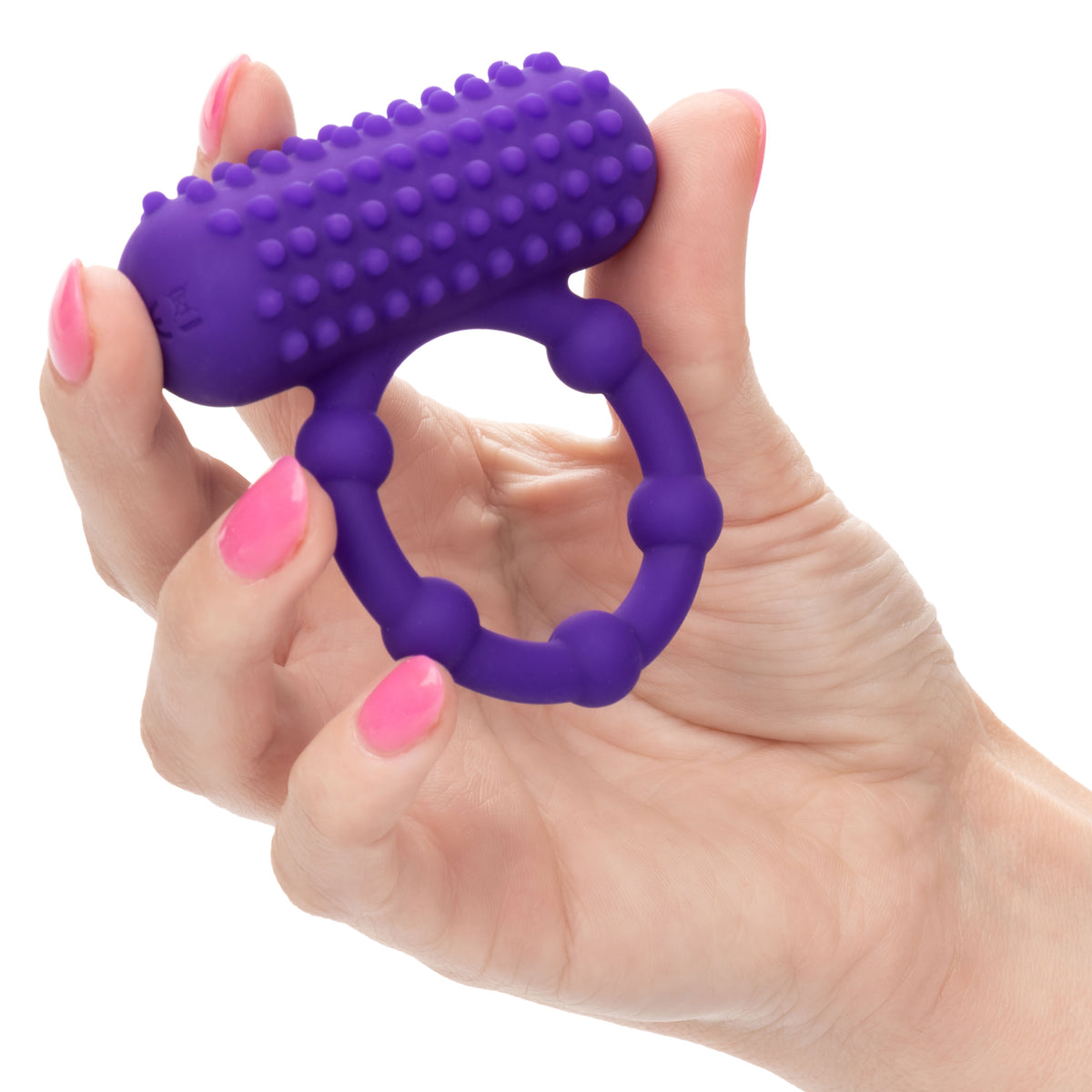 Silicone Rechargeable 5 Bead Maximus Ring by CalExotics from LoveMart Co.