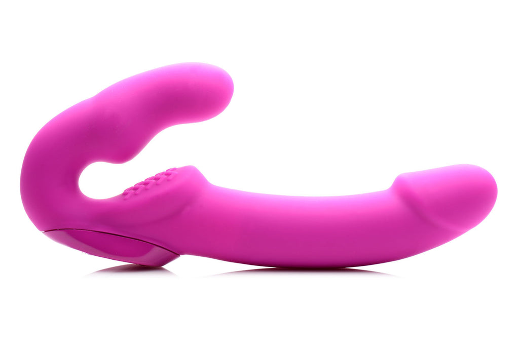 Evoke Rechargeable Vibrating Silicone Strapless Strap on by XR Brands from LoveMart Co.