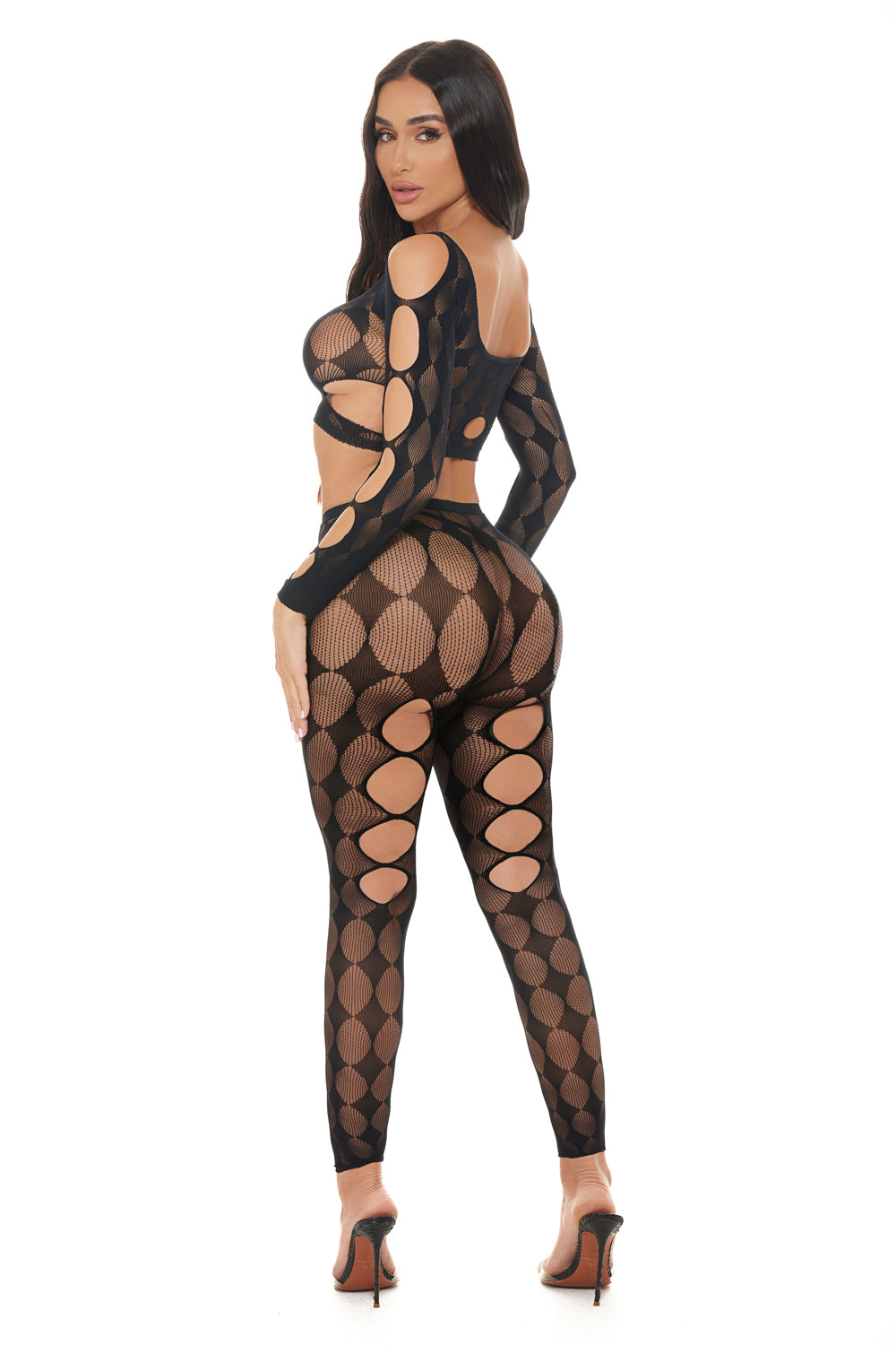 Tongue Twisted Crop Top and Leggings - Os by Pink Lipstick from LoveMart Co.