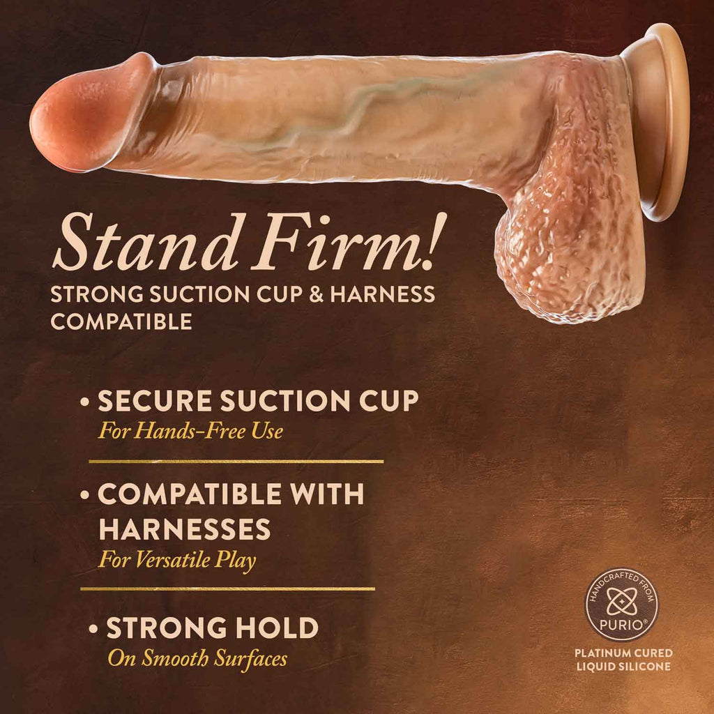 Renaissance Raphael 9.5" Sliding Foreskin Dildo With Squeezable Balls by Blush from LoveMart Co.