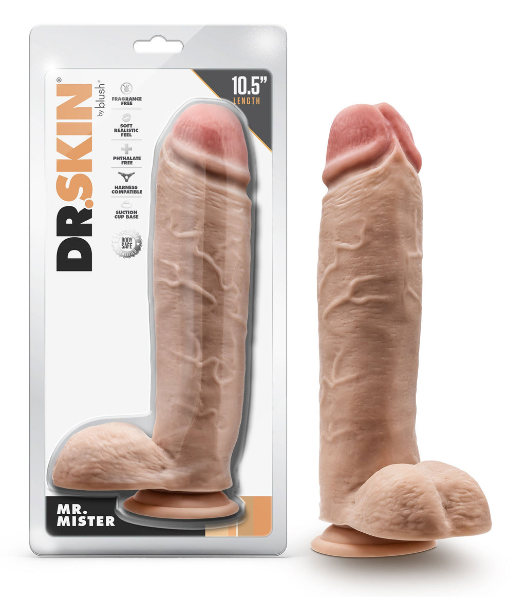 Dr. Skin - Mr. Mister - 10.5 Inch Dildo With Balls by Blush from LoveMart Co.