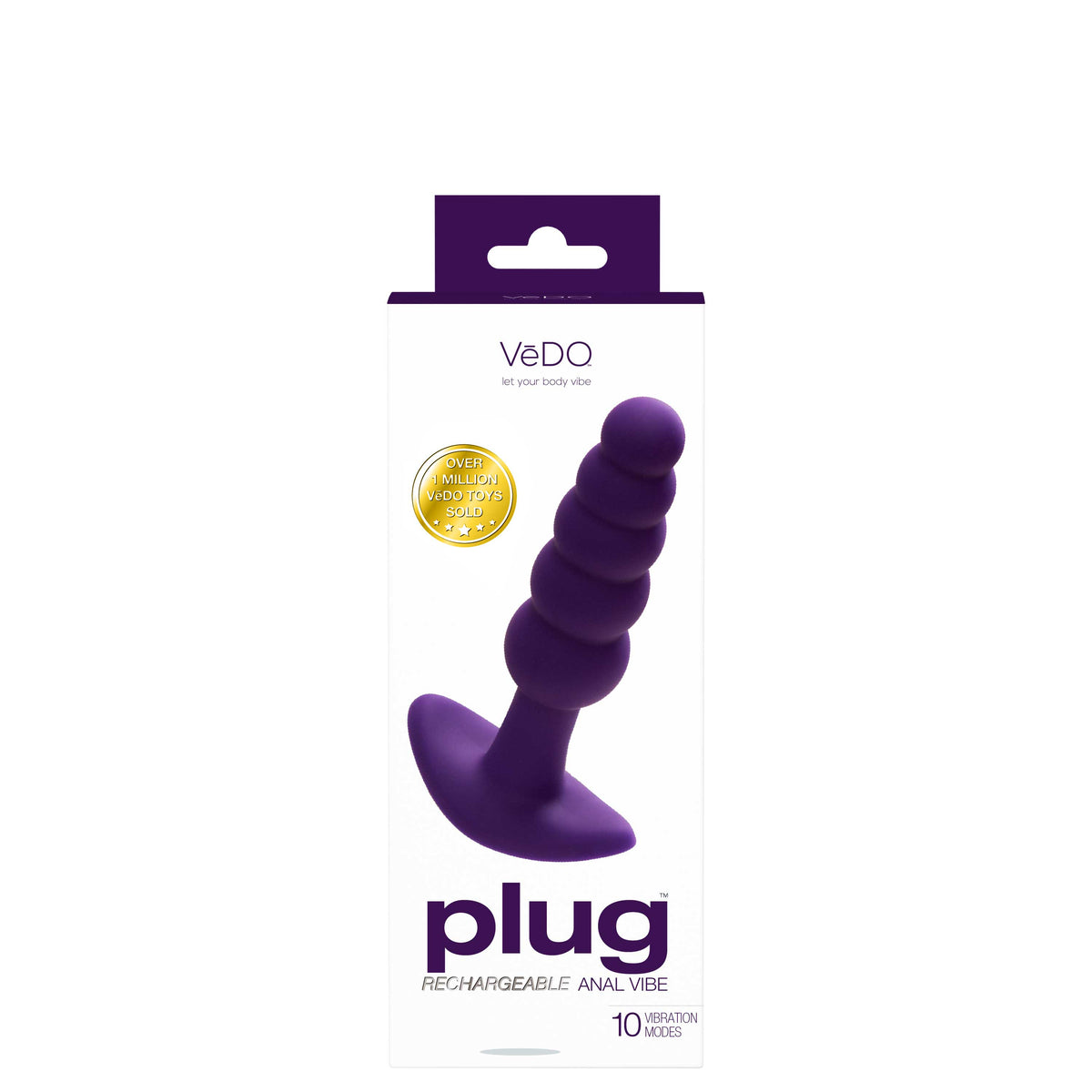 Plug Rechargeable Anal Vibe - Deep Purple by VeDO from LoveMart Co.