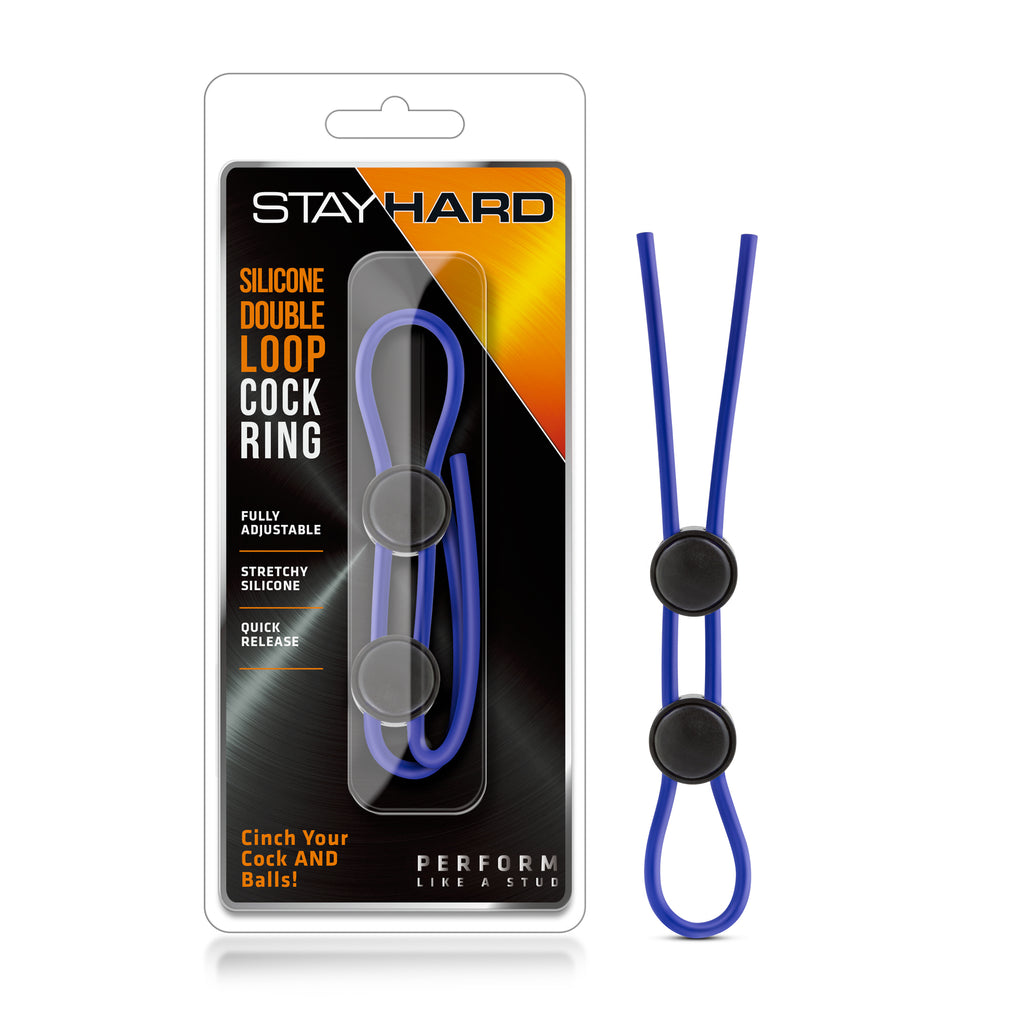 Stay Hard - Silicone Double Loop Cock Ring by Blush from LoveMart Co.