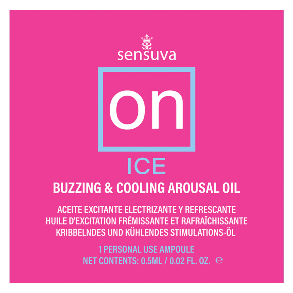 On Ice Buzzing & Cooling Female Arousal Oil - 0.01 Oz. Ampoule by Sensuva from LoveMart Co.