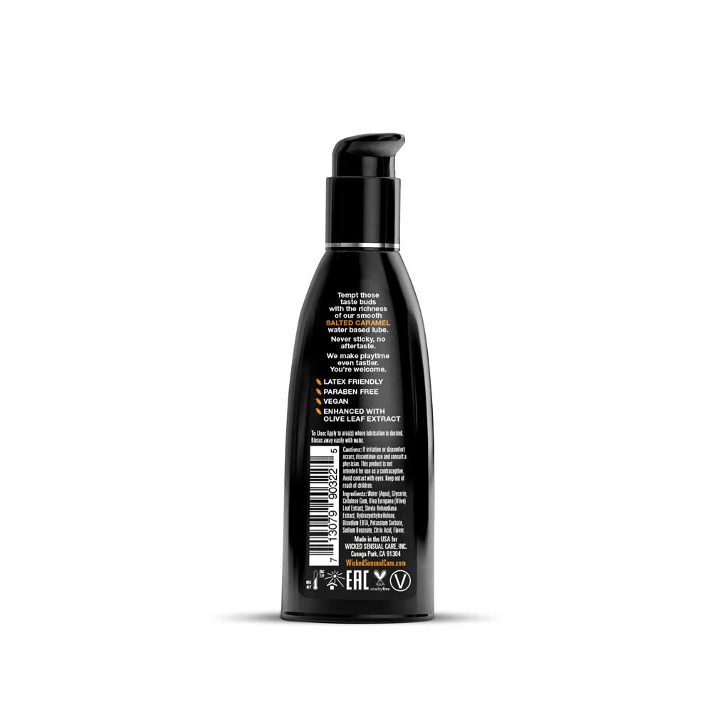 Salted Caramel Flavored Water Based Intimate Lubricant - 2 Fl. Oz. by Wicked Sensual Care from LoveMart Co.