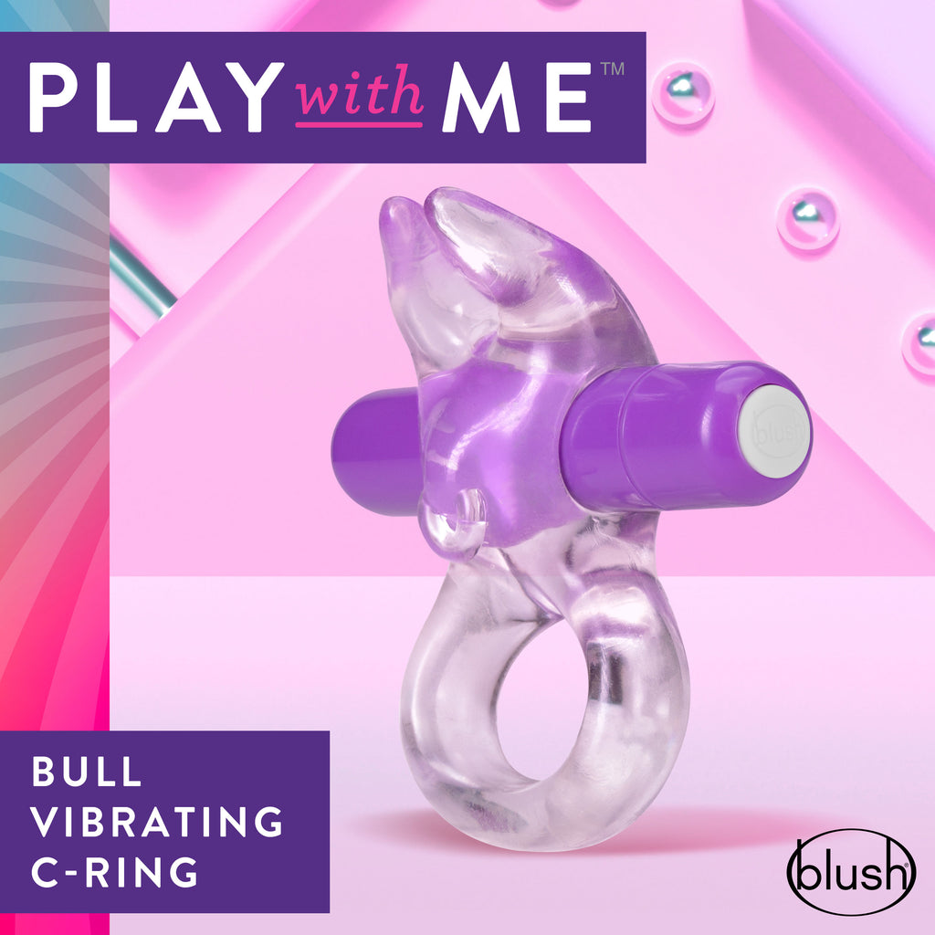 Play With Me Bull Vibrating C-Ring by Blush from LoveMart Co.