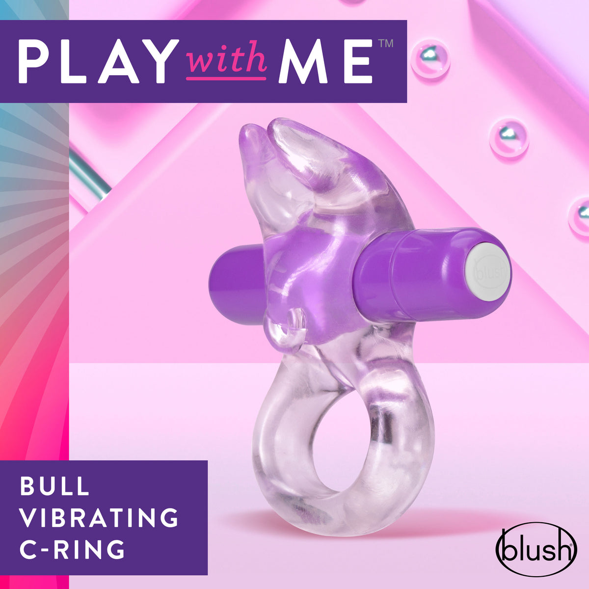 Play With Me Bull Vibrating C-Ring by Blush from LoveMart Co.