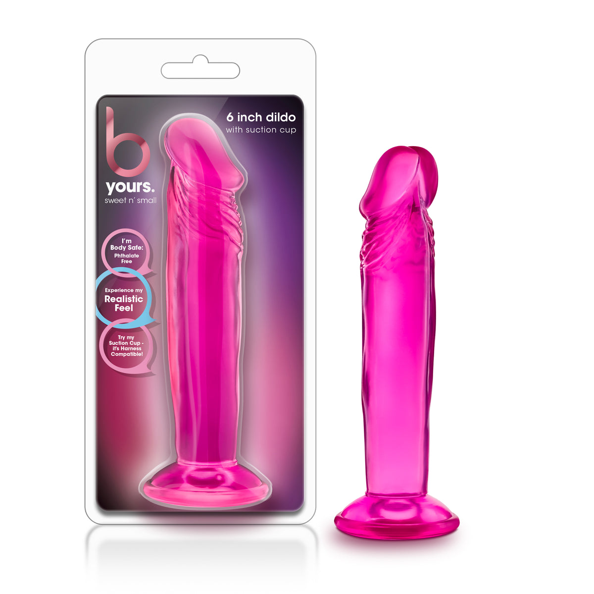 B Yours - Sweet n' Small 6 Inch Dildo With Suction Cup by Blush from LoveMart Co.