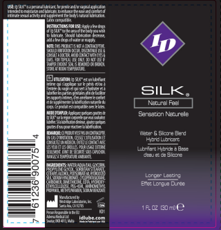 ID Silk Silicone and Water Blend Lubricant 1 Oz by ID - Lubricants from LoveMart Co.
