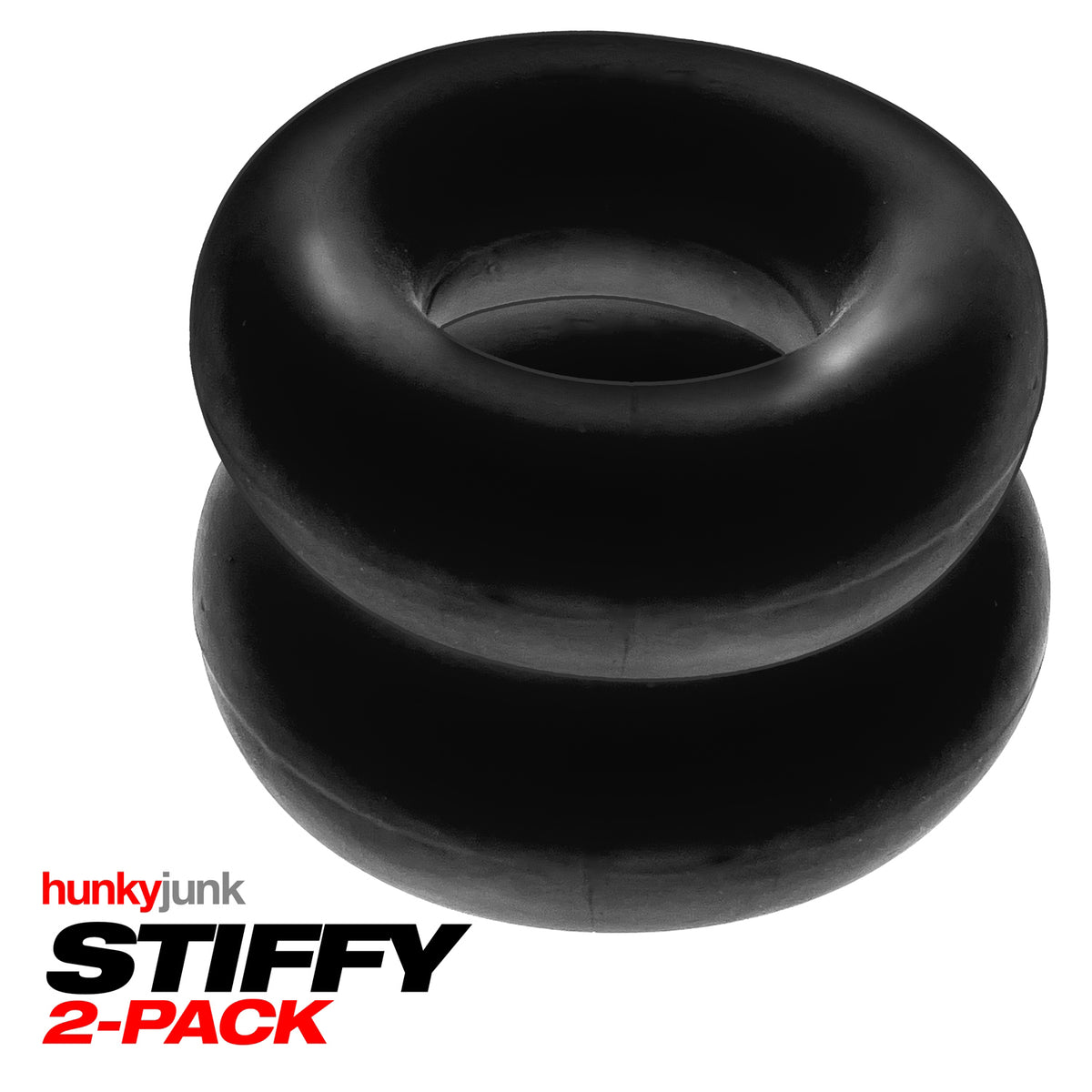 Stiffy 2 -Pack Bulge-Rings - Tar Ice by Oxballs from LoveMart Co.
