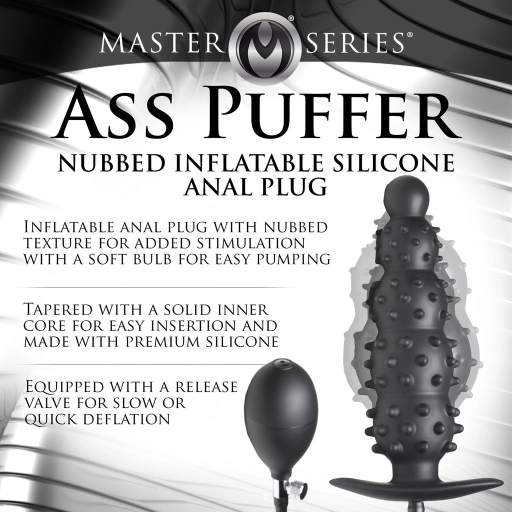 Ass Puffer Nubbed Inflatable Silicone Anal Plug by XR Brands from LoveMart Co.