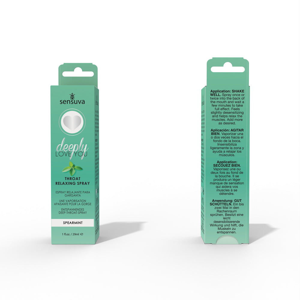 Deeply Love You Throat Relaxing Spray - Spearmint - 1 Fl. Oz. by Sensuva from LoveMart Co.