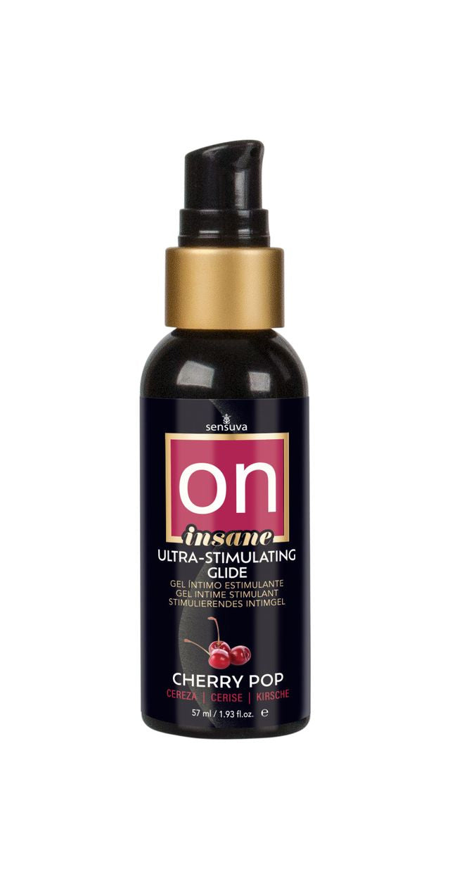 On Insane Ultra-Stimulating Glide Cherry Pop 2oz-57ml Bottle by Sensuva from LoveMart Co.