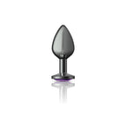 Round Gem Gunmetal Metal Plug - Md by Viben from LoveMart Co.