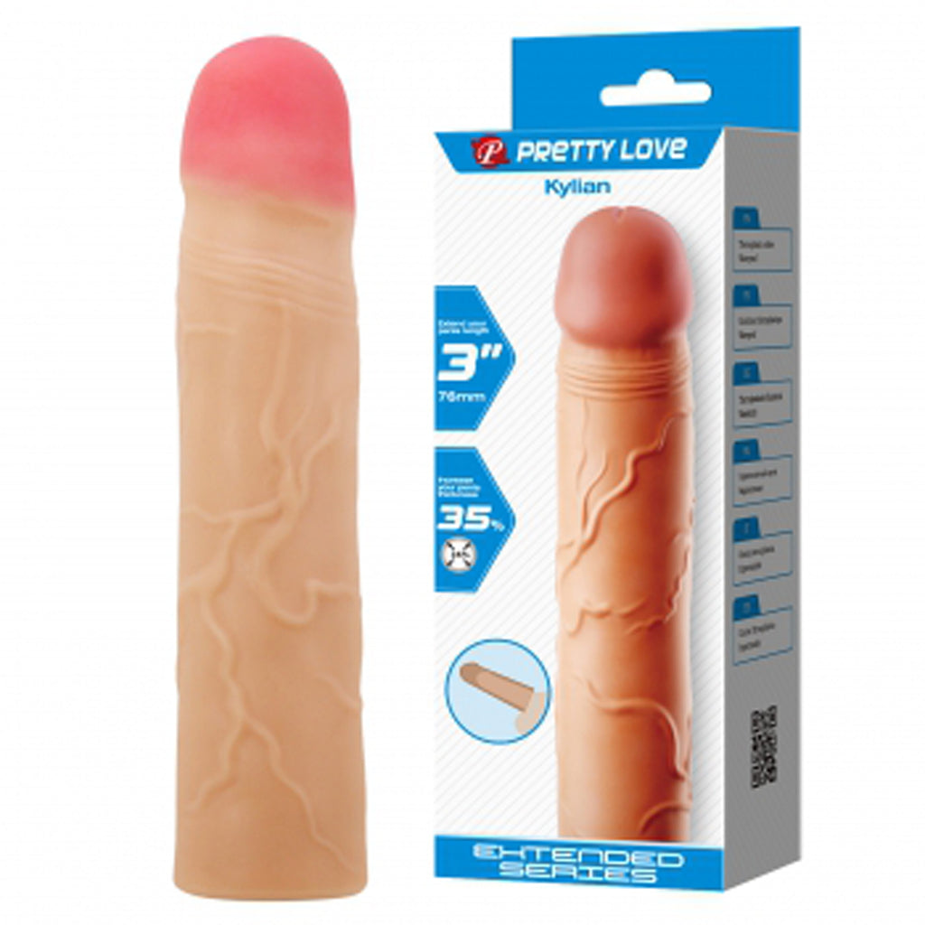 Kylian Extended Penis Sleeve - Light by Pretty Love from LoveMart Co.
