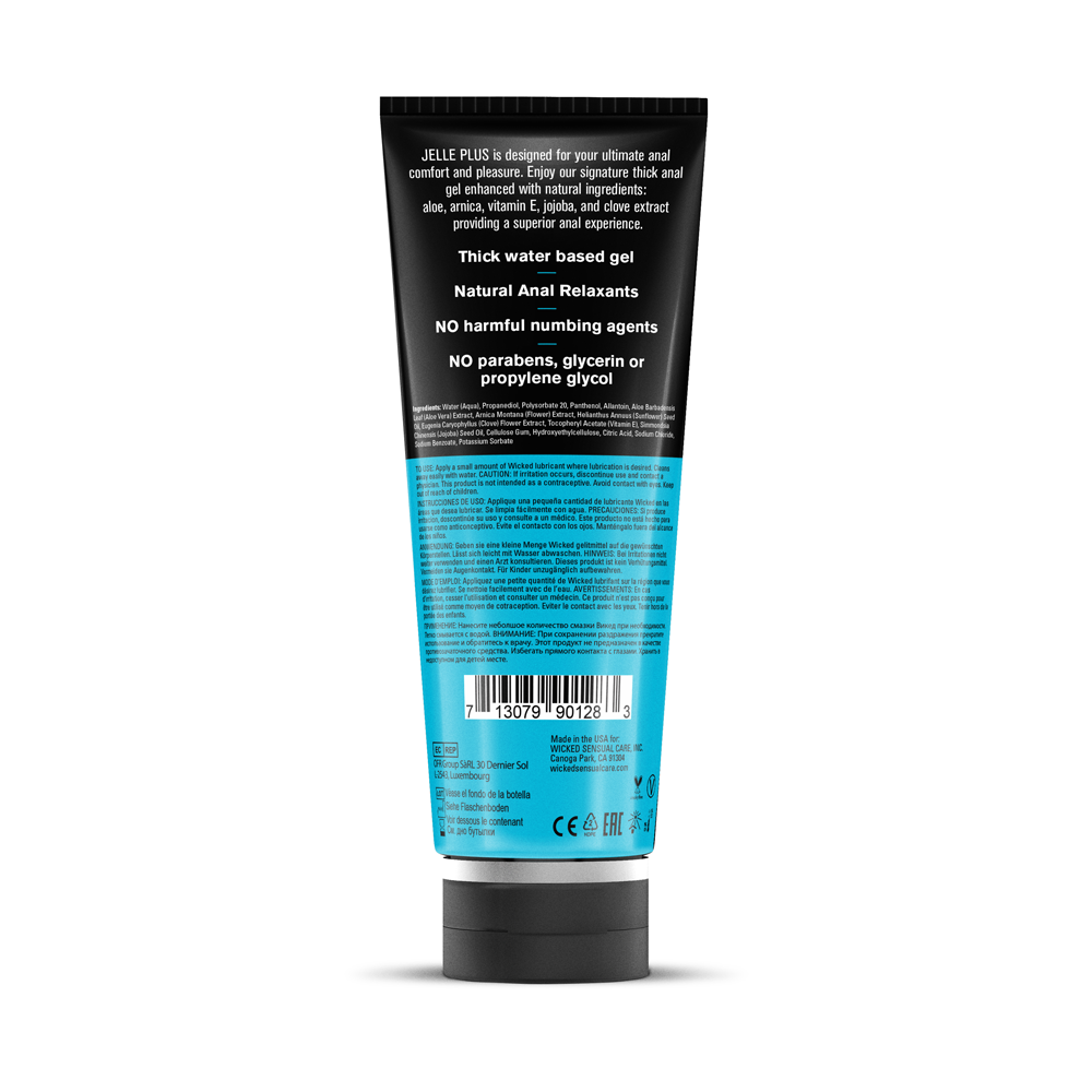 Jelle Plus - Anal Lubricant With Relaxants 8 Oz by Wicked Sensual Care from LoveMart Co.
