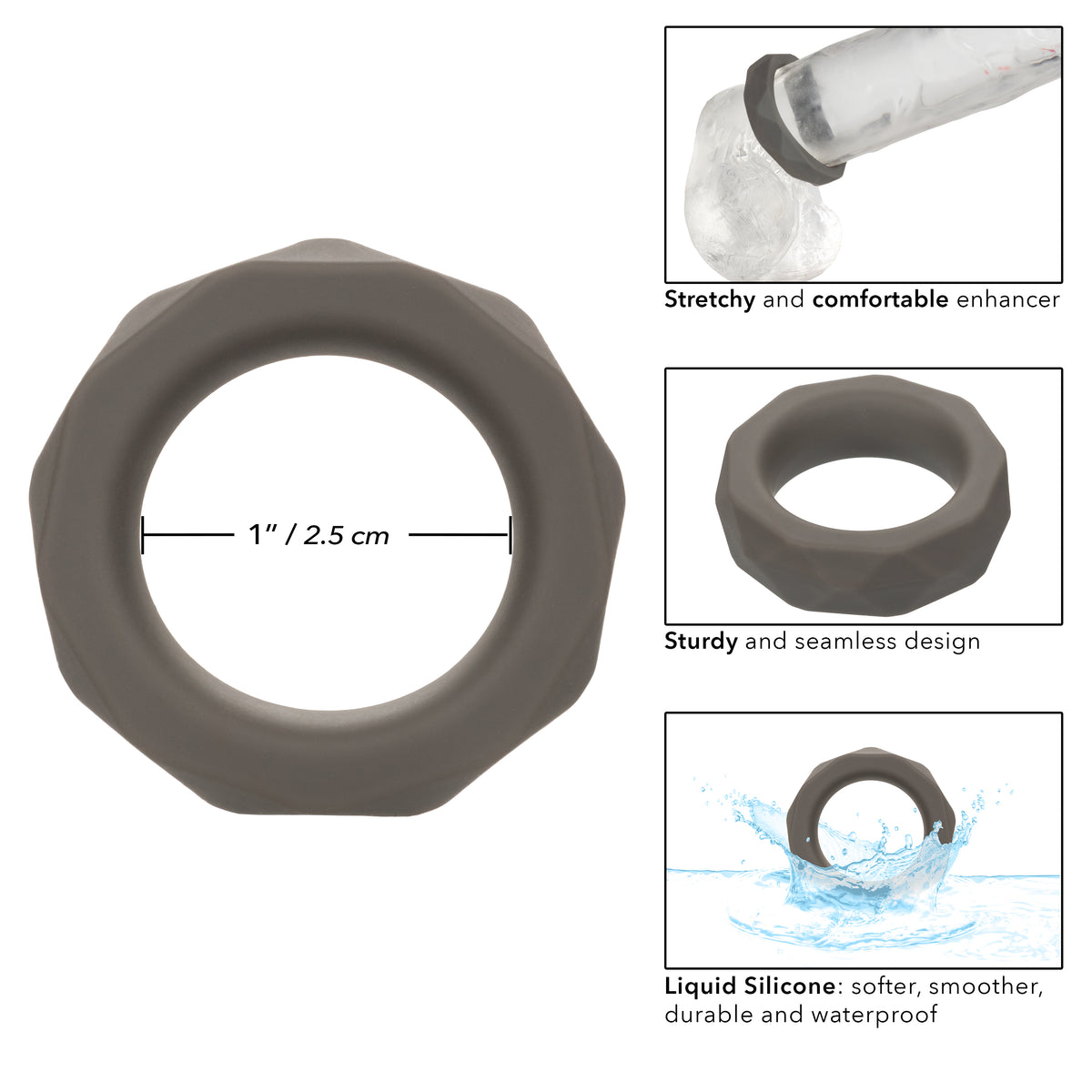 Alpha Liquid Silicone Prolong Prismatic Ring by CalExotics from LoveMart Co.