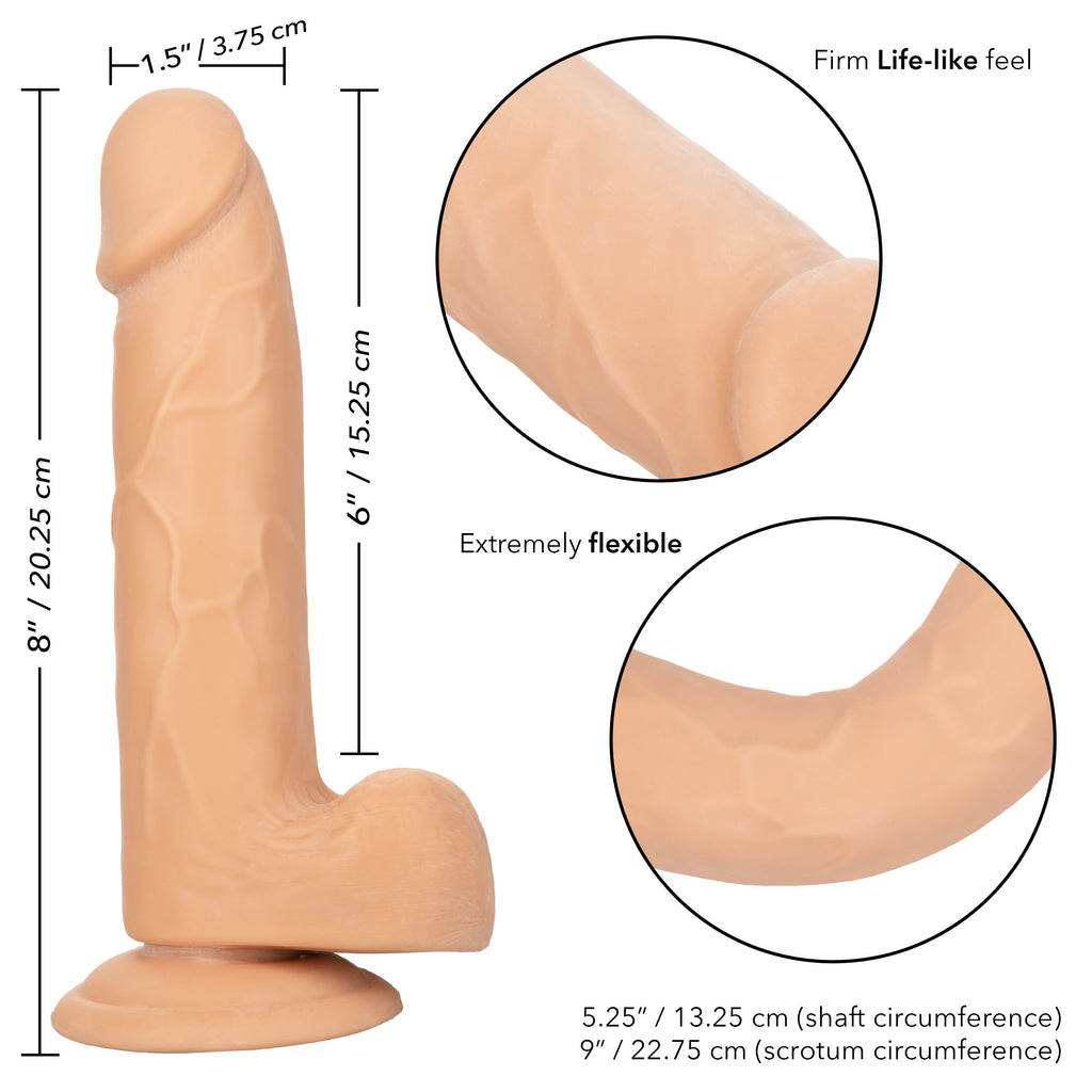 Size Queen 6 inch/15.25 Cm - Ivory by CalExotics from LoveMart Co.