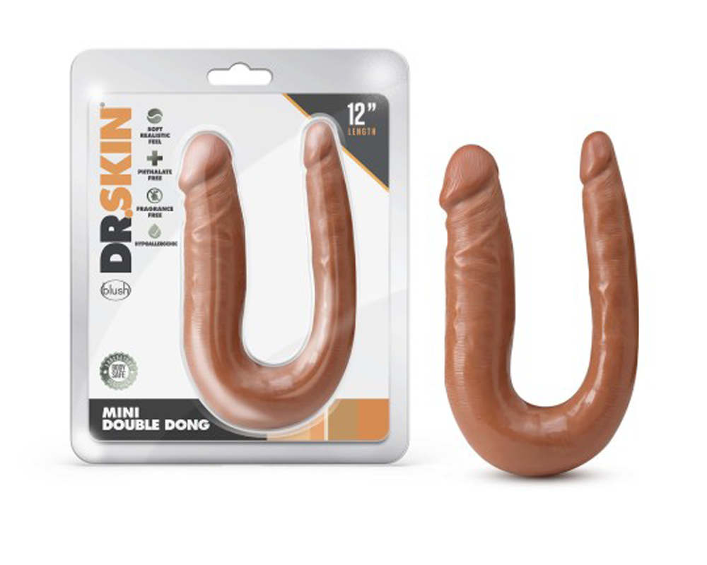 Dr. Skin Mini Double Dong - Mocha by Blush from LoveMart Co.