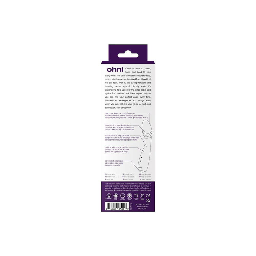 Ohni Rechargeable G-Spot Thrusting Vibe by VeDO from LoveMart Co.