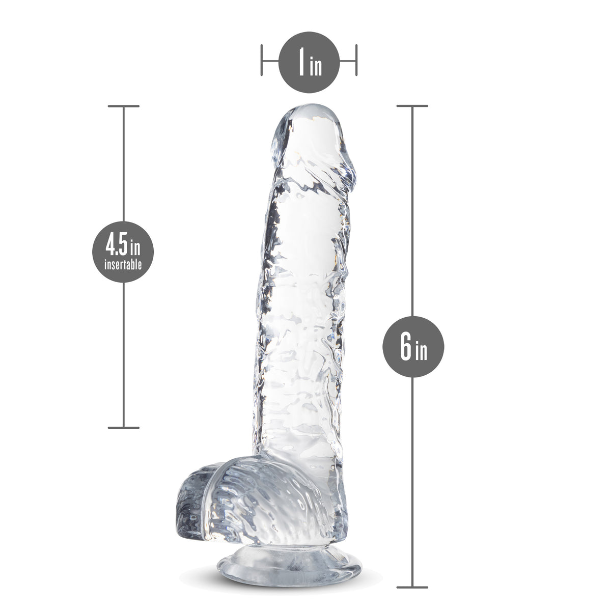 Naturally Yours - 6 Inch Crystalline Dildo - Diamond by Blush from LoveMart Co.