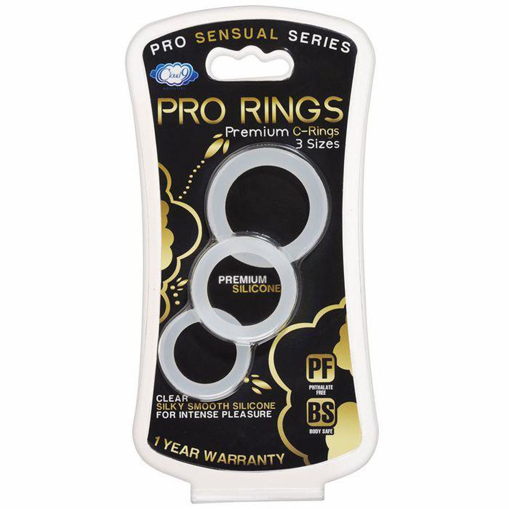 Cloud 9 Pro Sensual Silicone Cock Ring 3 Pack by Cloud 9 Novelties from LoveMart Co.