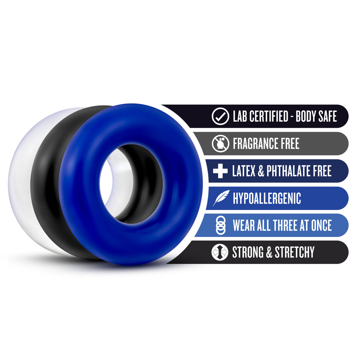 Stay Hard Donut Rings - 3 Pack by Blush from LoveMart Co.