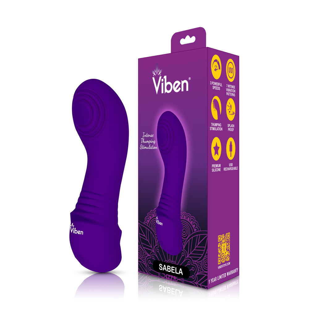 Sebela Mini Thumping G-Spot Vibe - Violet by Viben from LoveMart Co.