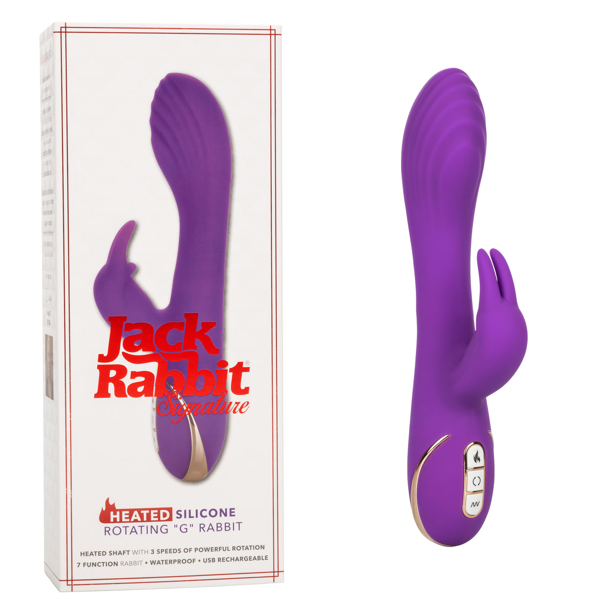 Jack Rabbit Signature Heated Silicone Rotating G Rabbit by CalExotics from LoveMart Co.
