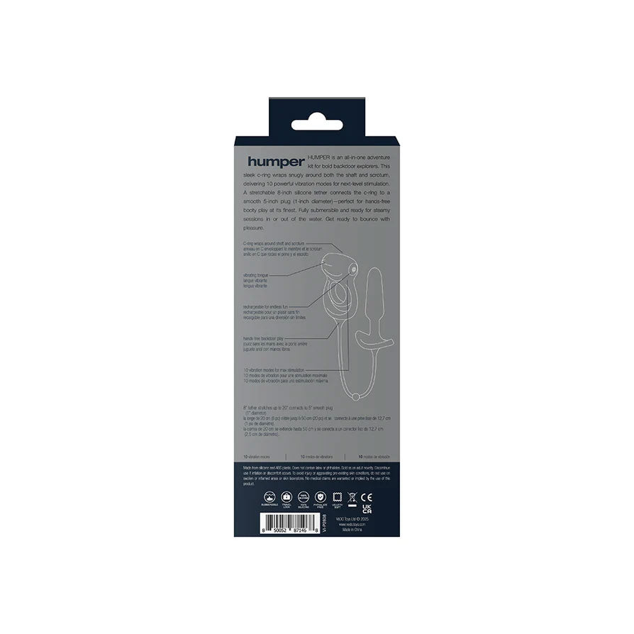 Humper Rechargeable Dual C-Ring With Anal Plug by VeDO from LoveMart Co.