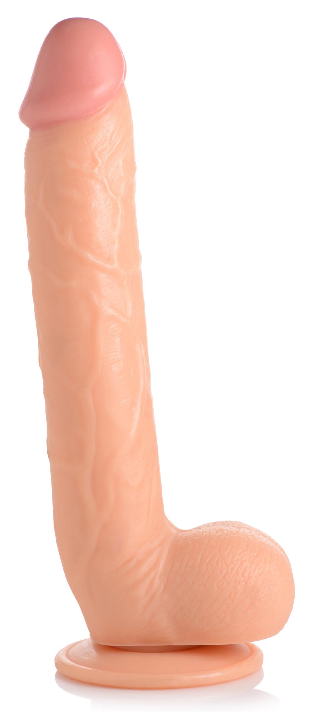Long Logan 10 Inch Dildo With Balls - Light by XR Brands from LoveMart Co.