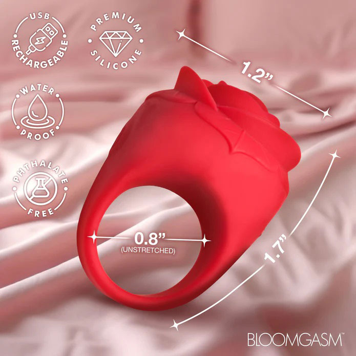 Rose Ring Discreet Finger Vibrator by XR Brands from LoveMart Co.