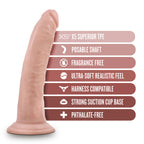 Dr. Skin Plus - 7 Inch Posable Dildo - Vanilla by Blush from LoveMart Co.
