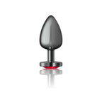 Deep Heart Gem Gunmetal Metal Plug - Lg by Viben from LoveMart Co.