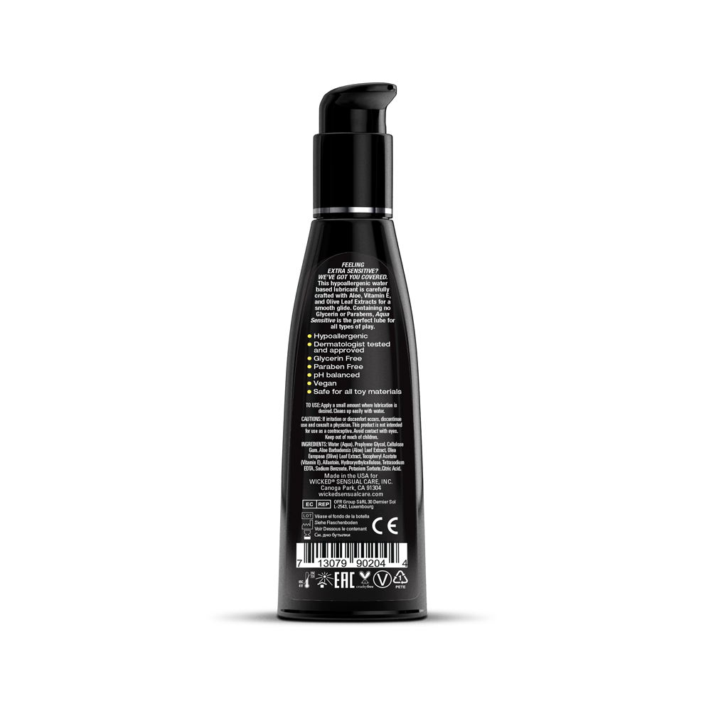 Sensitive Water-Based Lubricant - 4 Fl. Oz. by Wicked Sensual Care from LoveMart Co.