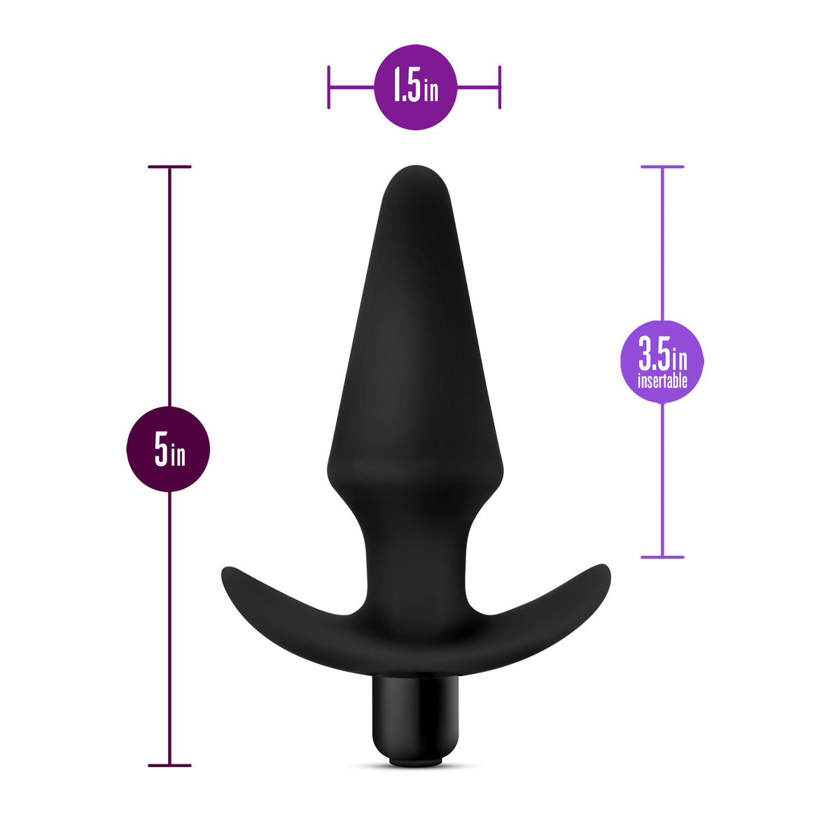 Anal Adventures Platinum - Silicone Vibrating Plug by Blush from LoveMart Co.