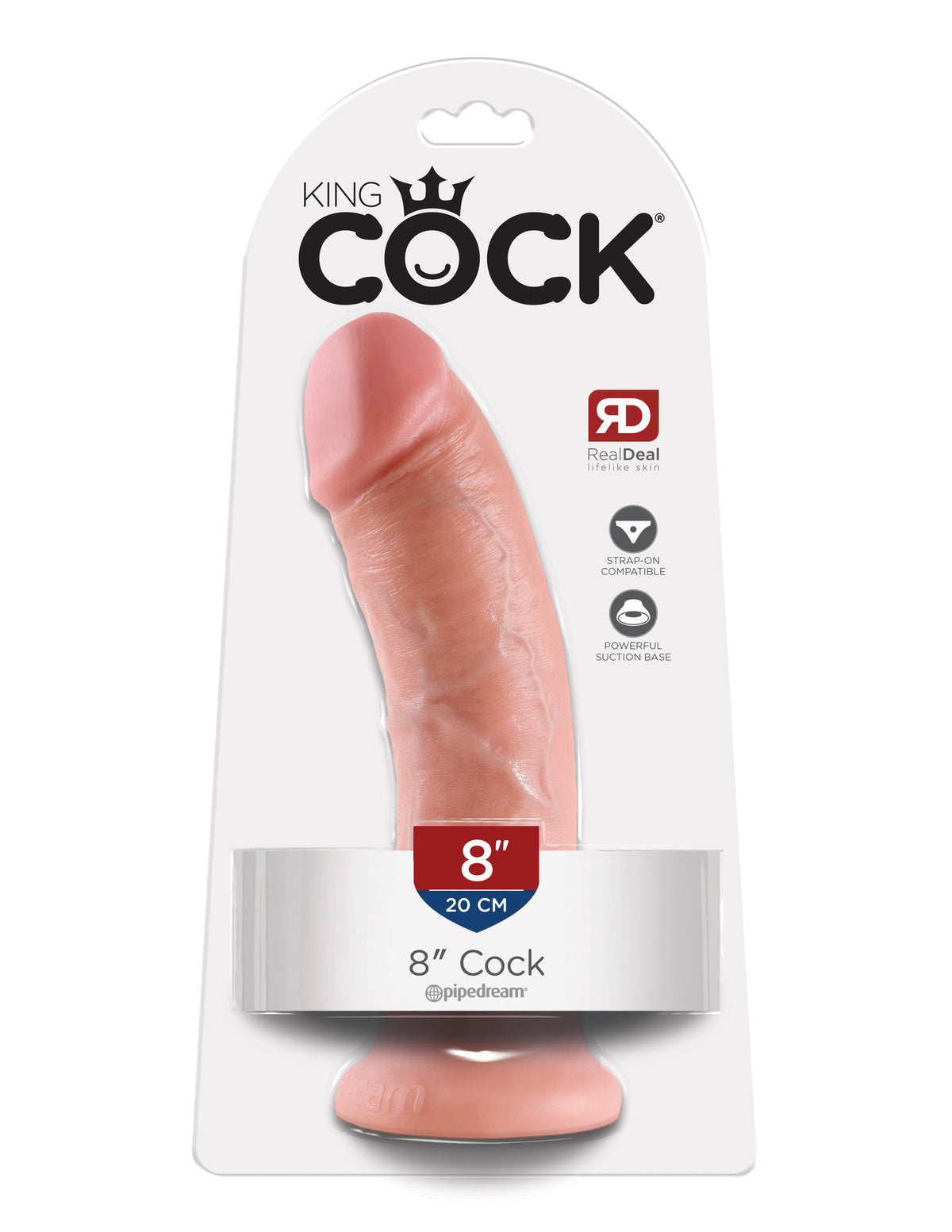 King Cock 8-Inch Cock - Flesh by Pipedream from LoveMart Co.