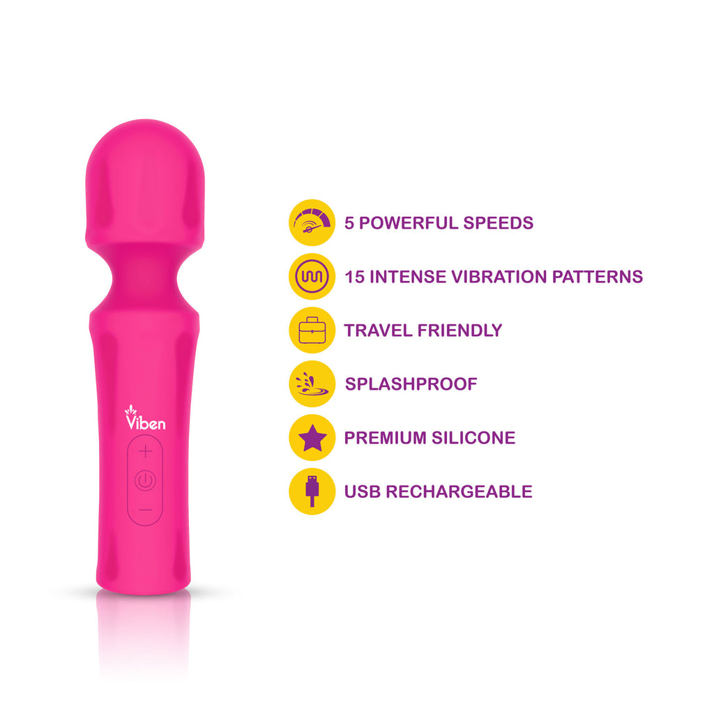 Mighty Muse Mini Massager - Hot by Viben from LoveMart Co.