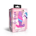 Unicorn Swirl Silicone Butt Plug - Small by XR Brands from LoveMart Co.