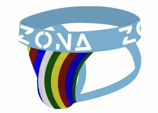 Neon Rainbow Jockstrap - Medium by Zona Mens Underwear from LoveMart Co.