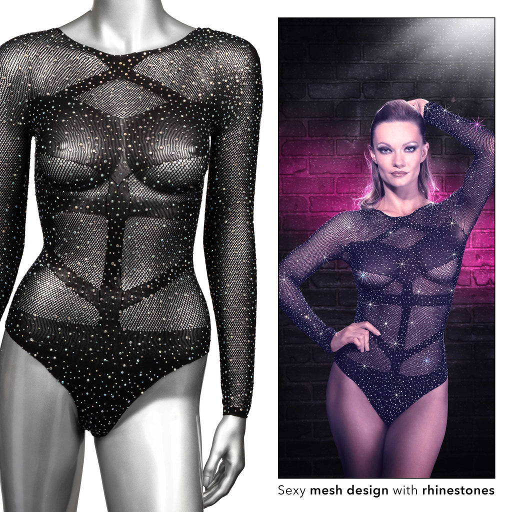 Radiance Long Sleeve Body Suit - One Size by CalExotics from LoveMart Co.