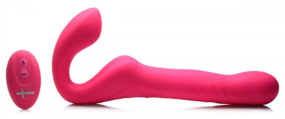 Mighty-Thrust Thrusting and Vibrating Strapless Strap-on With Remote by XR Brands from LoveMart Co.
