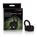 Silicone Tri-Snap Scrotum Support Ring - Large by CalExotics from LoveMart Co.