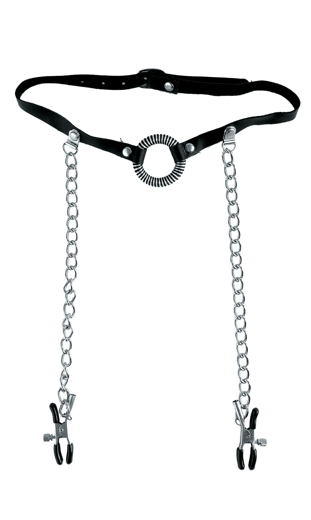 Fetish Fantasy Series O-Ring Gag With Nipple Clamps by Pipedream from LoveMart Co.