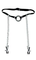 Fetish Fantasy Series O-Ring Gag With Nipple Clamps by Pipedream from LoveMart Co.