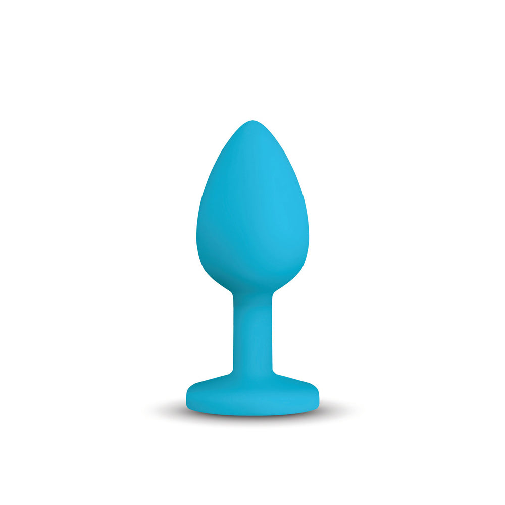 Gemma Clear Iridescent Gem Silicone Plug - L by Viben from LoveMart Co.