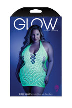 Shock Value Halter Dress - Queen - Neon by Fantasy Lingerie from LoveMart Co.