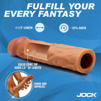 Jock 1.5" Silicone Penis Extension Sleeve - Medium by Curve Toys from LoveMart Co.